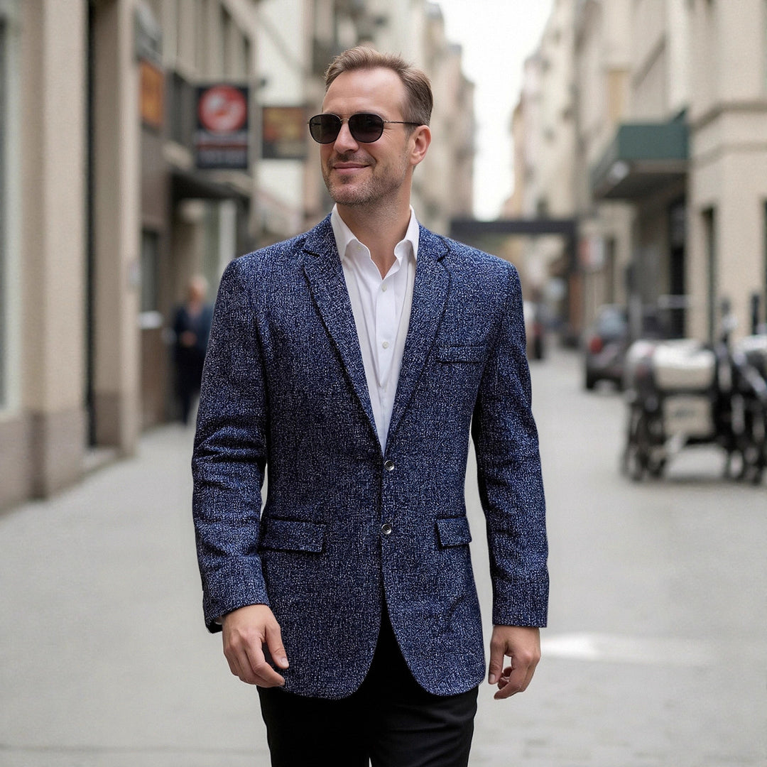 Herren eleganter strukturierter Freizeitblazer R&B