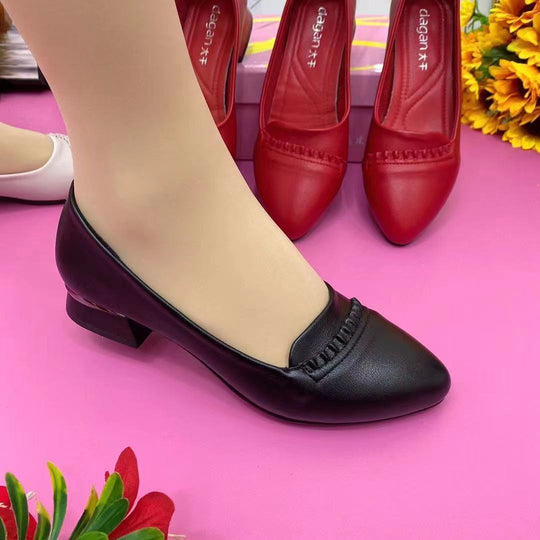 Damen elegante Ballerinas mit modischem Absatz und dezentem Design R&B