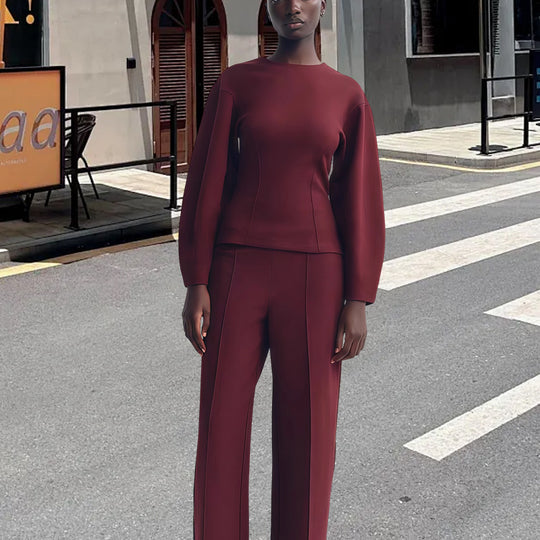 Damen Modisches Oversized-Set mit Ballonärmeln und eleganten Schnitt R&B