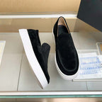 Damen Mokassin Slip-On Sneakers mit weichem Wildleder und elastischen Seiteneinsätzen R&B