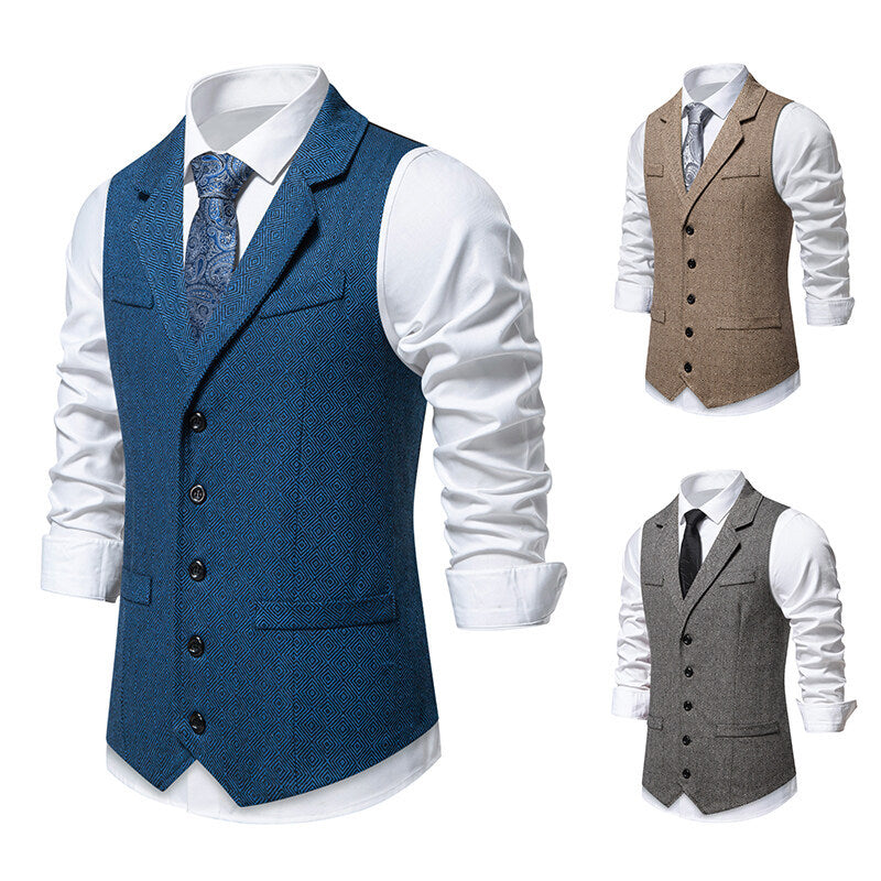 Herren elegante Weste mit geometrischem Muster