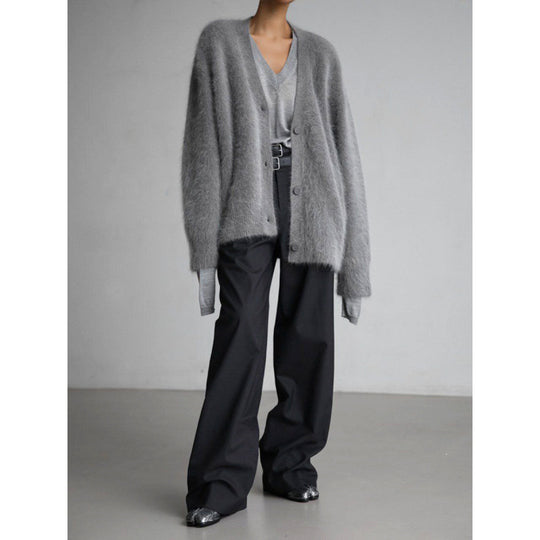 Damen Kuschelige Strickjacke aus Mohair R&B