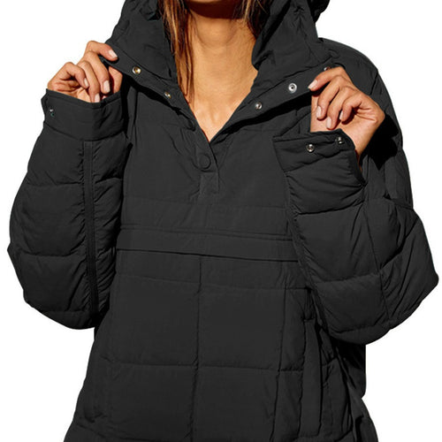 Damen lässige Winterjacke mit Steppdesign und Kragen R&B