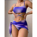 Damen Bikini-Set mit stylischem Wickelrock und verstellbaren Trägern R&B