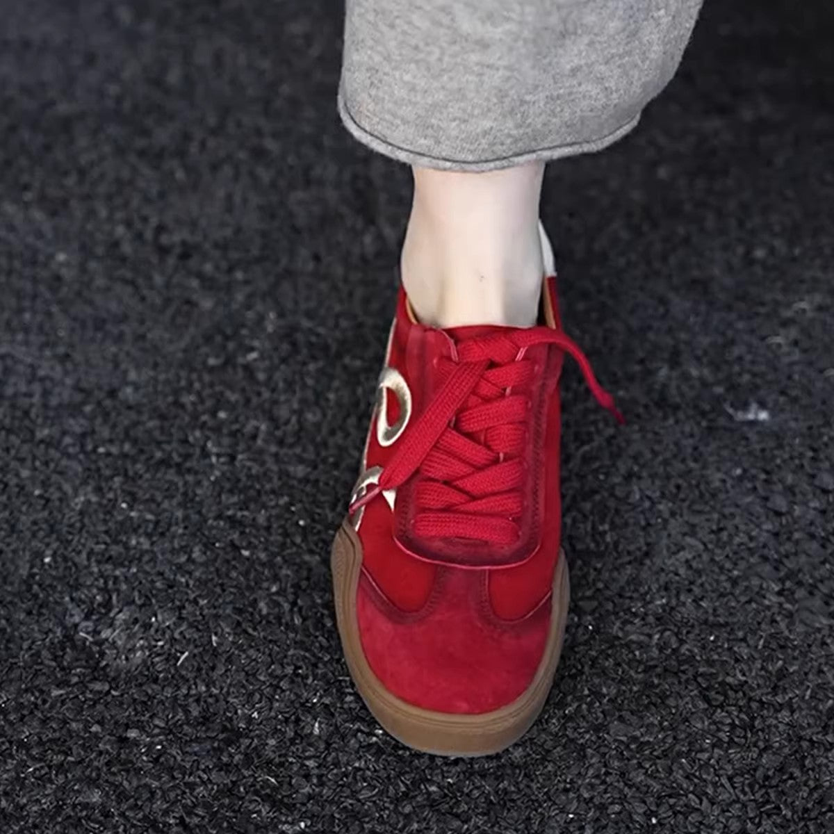 Damen modische Sneaker mit einzigartigem Schnürsystem und Komfortsohle R&B