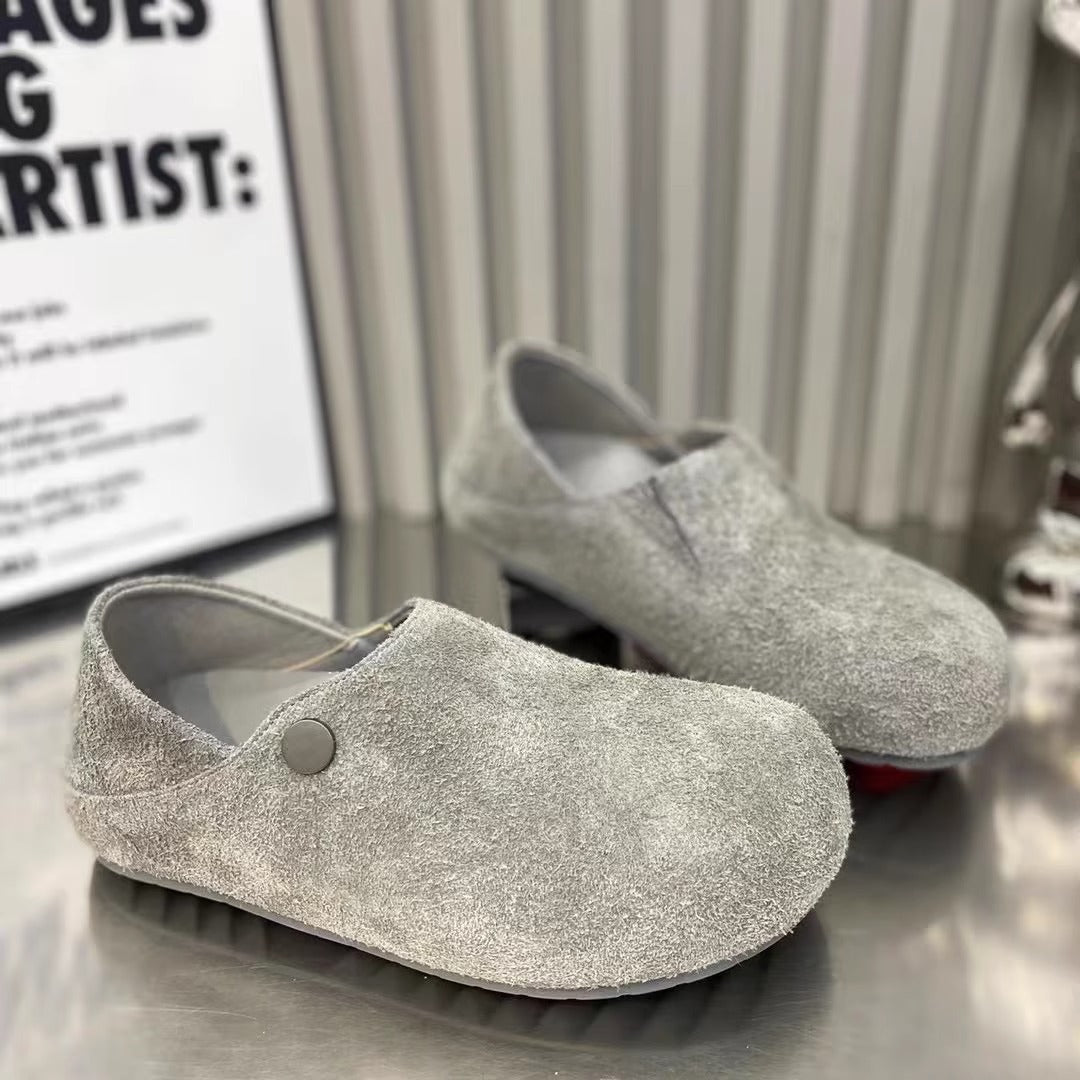 Damen Modische Clogs mit komfortablem Innenfutter und praktischem Druckknopfverschluss R&B