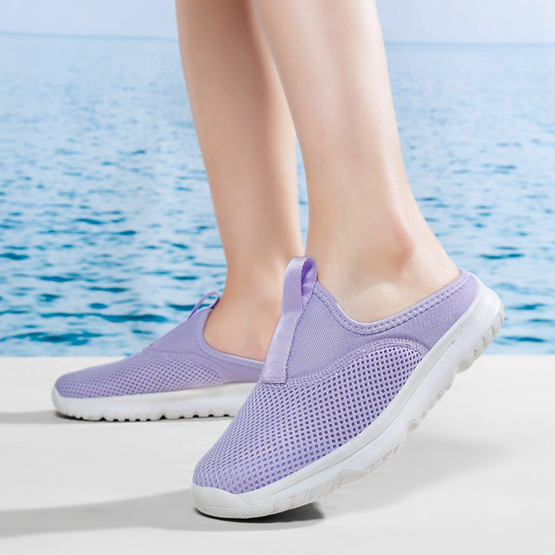 Damen nan leichte Schnelltrocknende Strand- und Pool-Slipper aus atmungsaktivem Wabenmesh mit flexibler profilierter Leichtsohle R&B