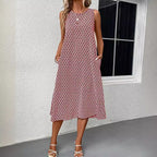 Damen lässiges Midi-Kleid mit asymmetrischem Schnitt und raffinierten Akzenten R&B