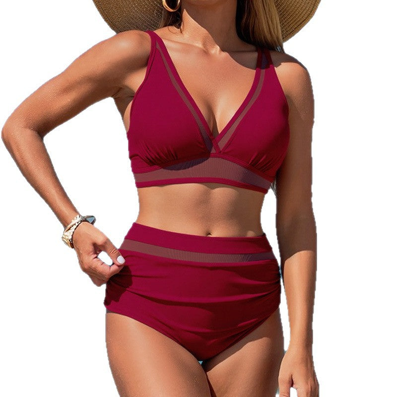 Damen Hochtaillierter Bikini mit vorgeformtem Oberteil R&B