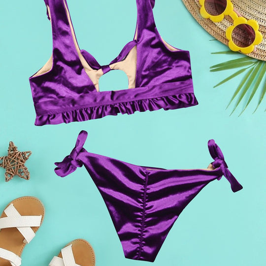 Damen Bikini-Set mit dezentem Cut-Out und Rüschendetails R&B