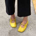 Damen Ballerinas mit dekorativem Kettenakzent und modischer Knopfdetail R&B