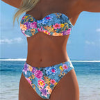 Damen Bikini-Set mit einem eleganten Bustier-Oberteil und hohem Beinausschnitt R&B