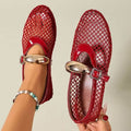 Damen stilvolle Netzschuhe mit modischem Riemen R&B