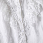 Mädchen Rüschenbluse mit eleganten Spitzenakzenten R&B