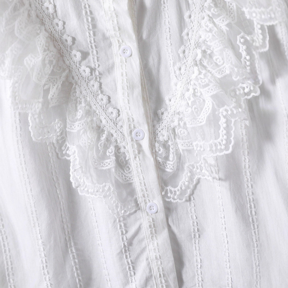 Mädchen Rüschenbluse mit eleganten Spitzenakzenten R&B