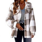 Damen Pelz-ähnliche Karomuster Jacke R&B