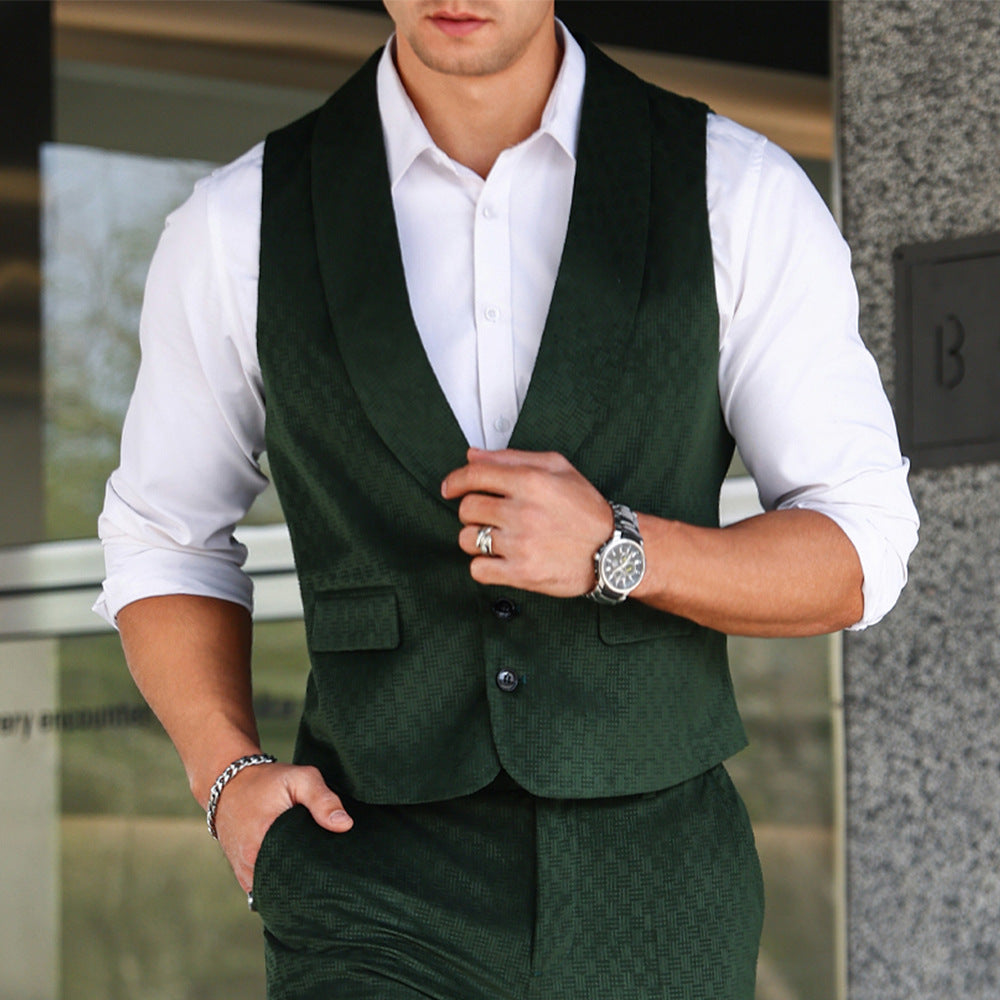 Herren elegante Weste mit strukturiertem Design und modernen Details