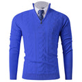 Herren eleganter Stehkragenpullover mit strukturiertem Zipper
