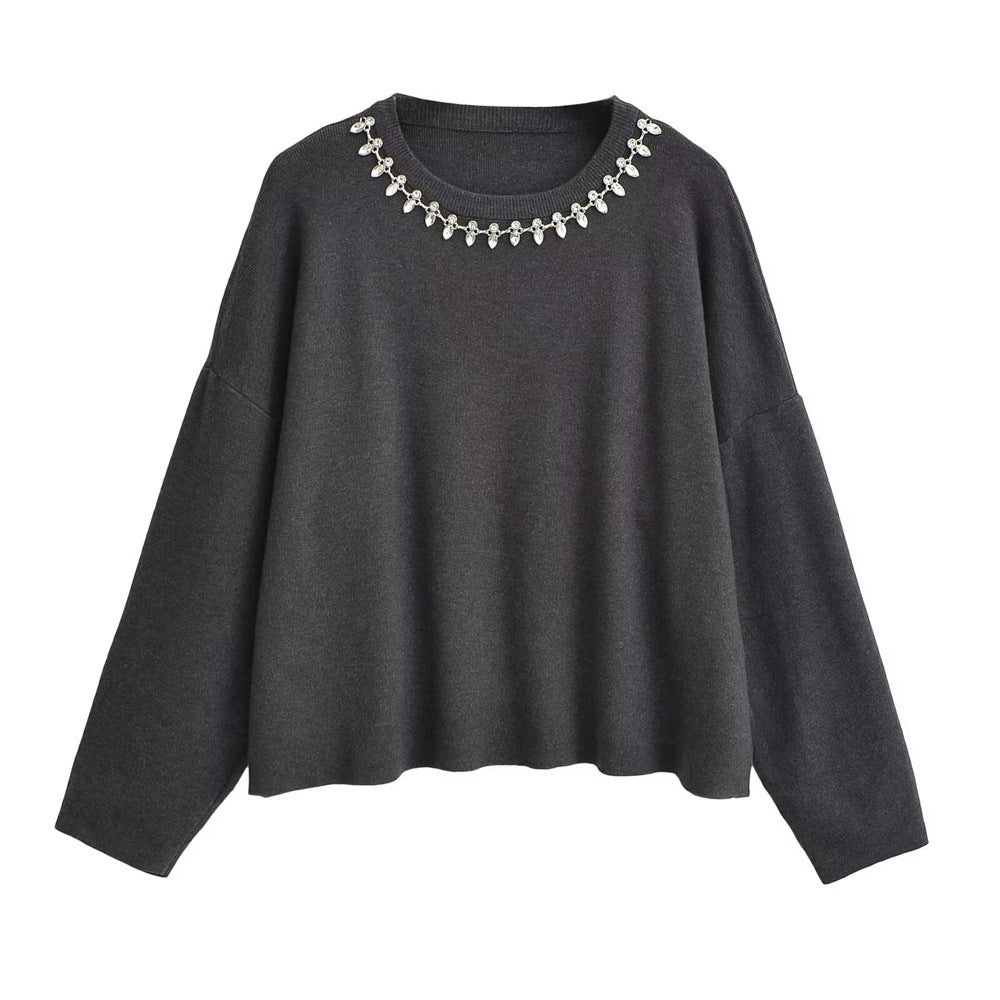 Damen Eleganter Pullover mit Glitzerdetails R&B