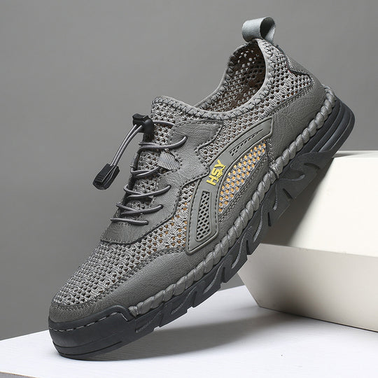 Herren Atmungsaktive Sportschuhe mit elastischem Schnellschnürsystem R&B