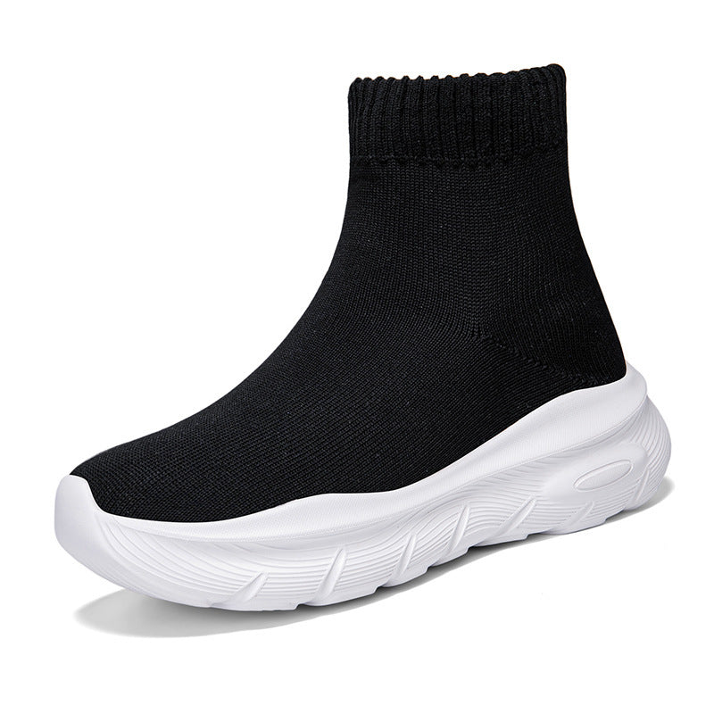 Damen Sneakers mit flexiblem Strickoberteil und rutschfester Sohle