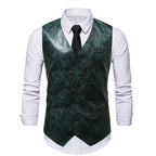 Herren elegante Weste mit floralem Design und Doppelreihe
