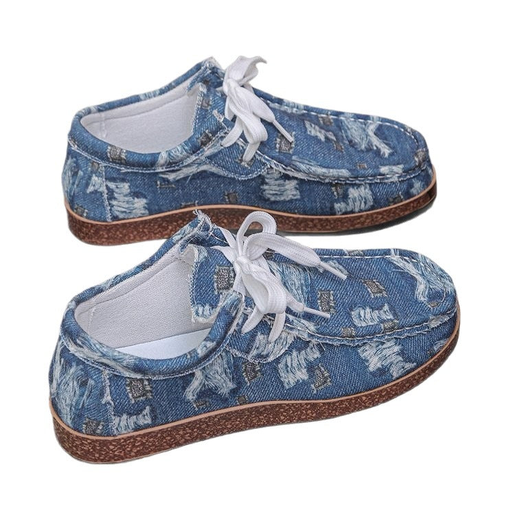 Damen Komfortable Freizeitschuhe mit lässigem Denim-Design R&B