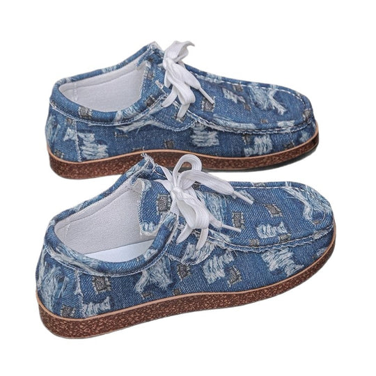 Damen Komfortable Freizeitschuhe mit lässigem Denim-Design R&B