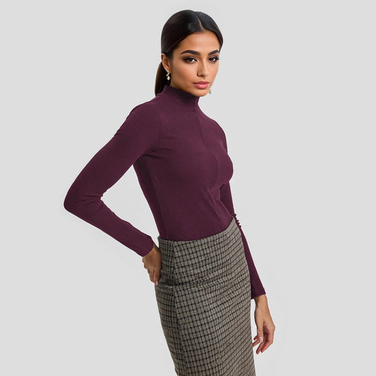Damen Langärmliger Strukturbody R&B