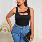 Damen Body mit asymmetrischem Cut-Out und komfortablem Schlangenprint R&B