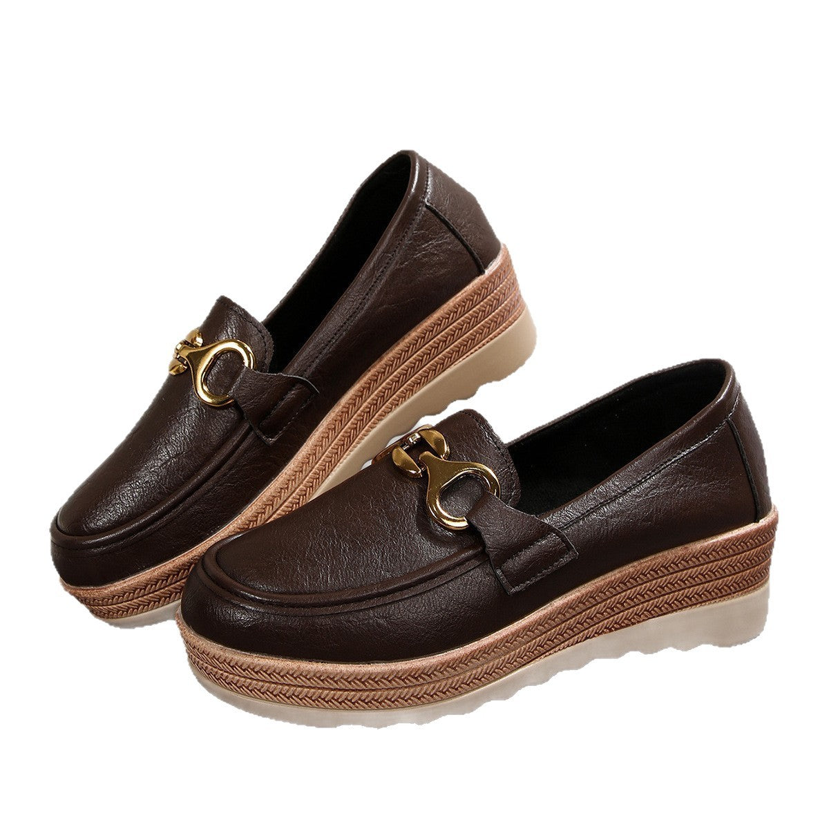 Damen Schicke Loafers mit modischem Kork-Detail und rutschfester Sohle