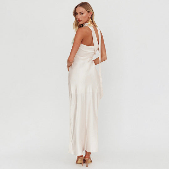 Damen Elegantes Schulterfreies Maxikleid mit floralem Design und tailliertem Schnitt R&B