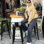 Damen Glamouröse Paillettenjacke mit kurzem Schnitt und eleganten Akzenten R&B