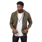 Herren sportliche Übergangsjacke mit funktionalem Kapuzenkragen und elastischen Bündchen R&B