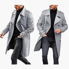 Herren eleganter Trenchcoat mit modernem Schnitt und praktischen Details