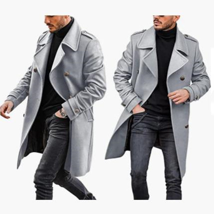 Herren eleganter Trenchcoat mit modernem Schnitt und praktischen Details