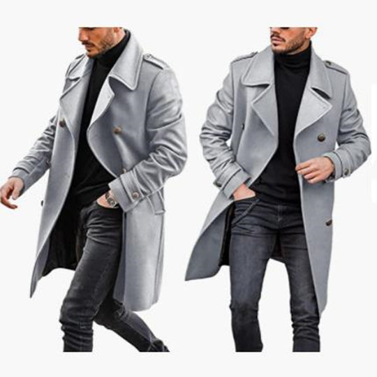Herren eleganter Trenchcoat mit modernem Schnitt und praktischen Details R&B