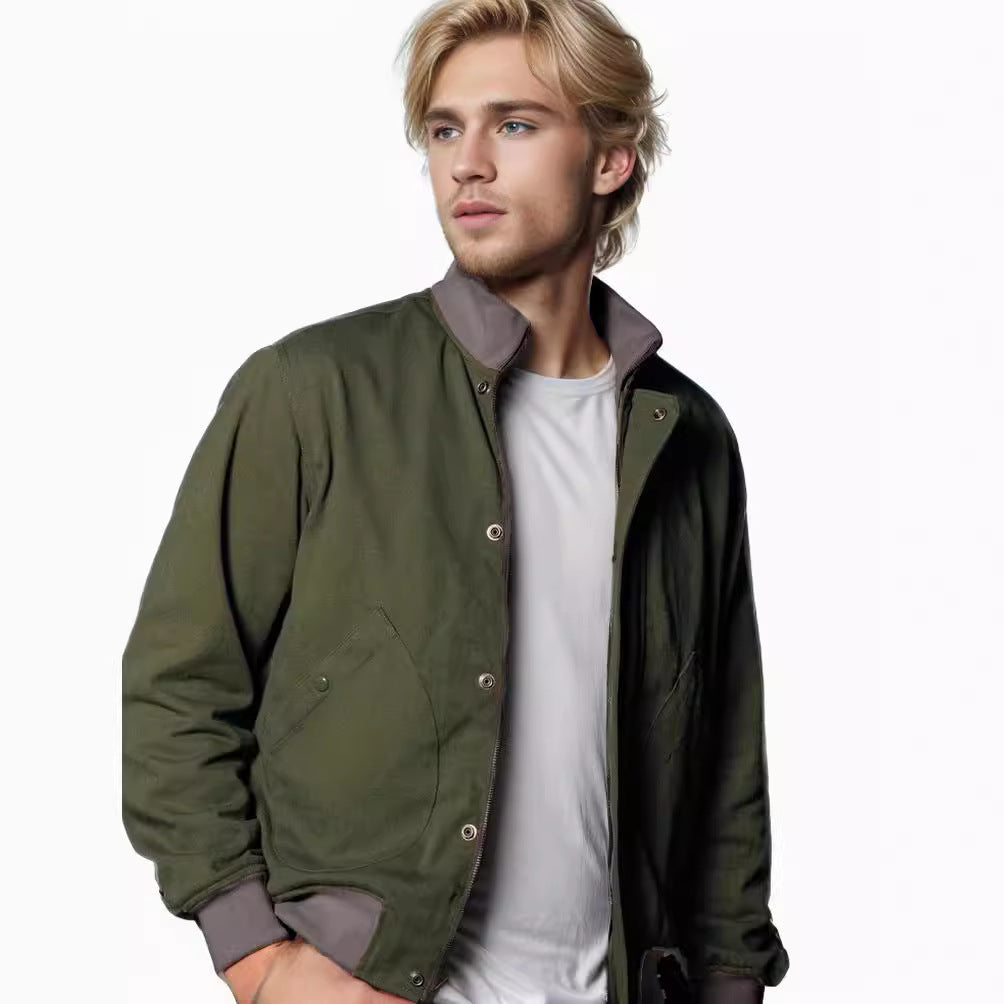 Herren elegante Übergangsjacke mit hohem Kragen R&B