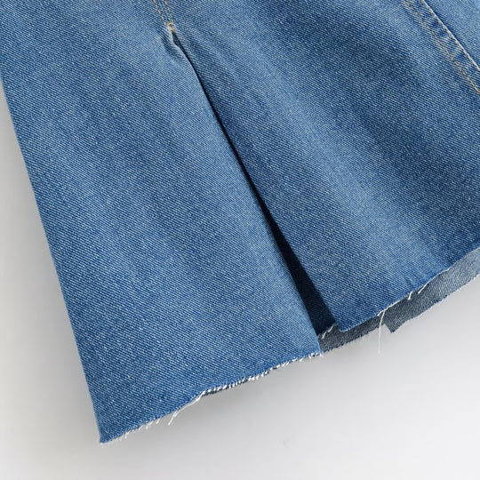 Damen Jeansrock mit lässigem A-Linien-Schnitt und dezenten Falten R&B