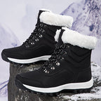 Damen Winterstiefel mit weichem Kunstfellkragen und rutschfester Laufsohle R&B