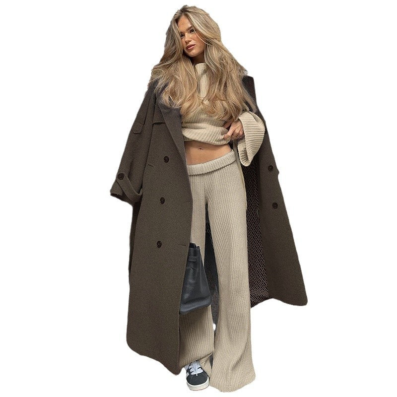 Damen Weite Ripp-Optik Flared-Hose R&B