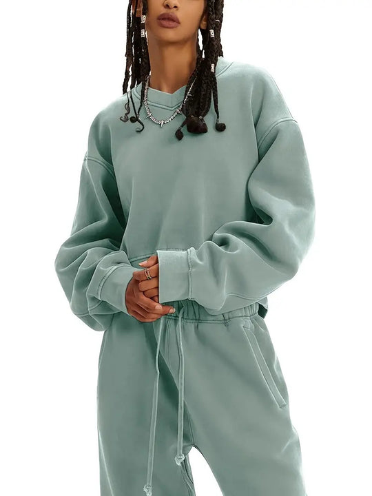 Damen lässiger Oversized-Sweatshirt R&B