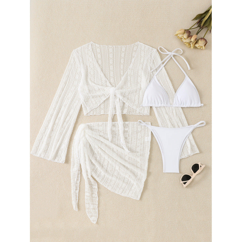 Damen Bikiniset mit luftiger Wickeljacke R&B