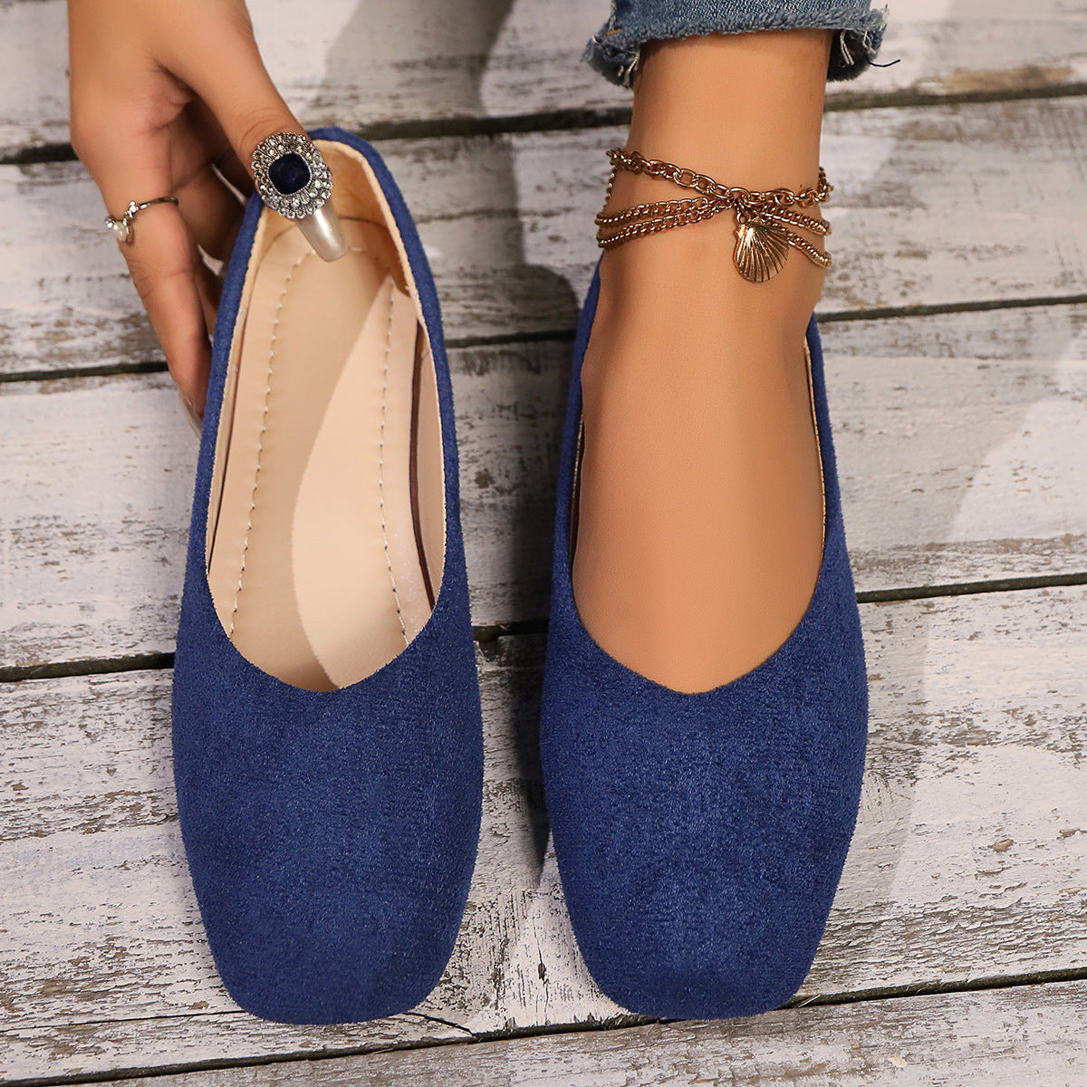 Damen Ballerinas im eleganten und minimalistischen Design mit anatomischer Fußbettung R&B