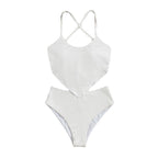 Damen Zweiteiliges Badeanzug-Set mit stilvollen Kreuzträgern R&B
