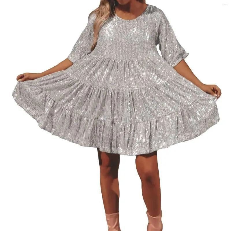 Damen Abendkleid mit funkelnden Pailletten R&B