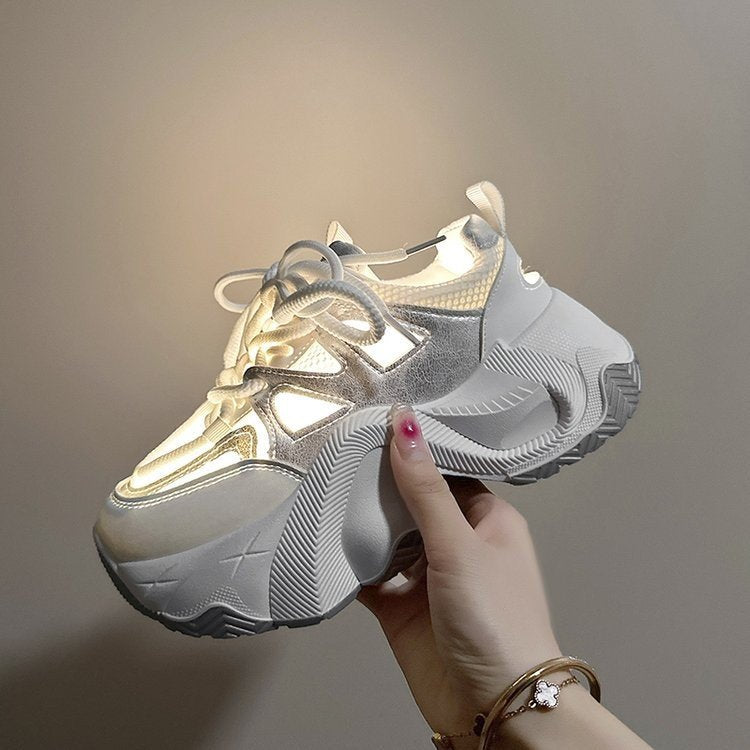 Damen Chunky Sport-Sneaker mit atmungsaktiver Mesh-Oberfläche und innovativen Dämpfungselementen R&B