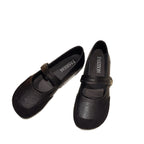 Damen elegante Ballerinas mit dekorativem Riemchen und hochwertiger Sohle EB