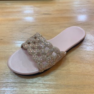 Damen elegante Riemchen-Sandalen mit funkelnden Schmuckelementen R&B
