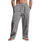 Herren lässige Freizeithose mit verstellbarem Kordelzug und praktischen Seitentaschen R&B